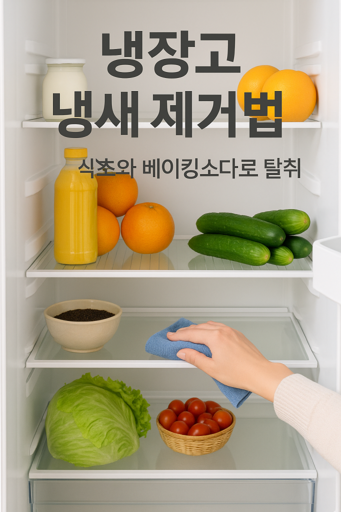 “냉장고 냄새 제거법 — 식초와 베이킹소다로 탈취”